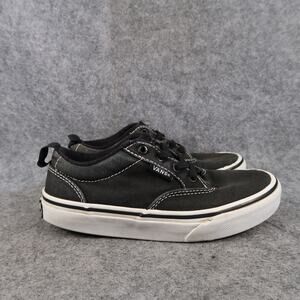 Vans Shoes Kids Youth 13 Sneakers Era Slip On Casual Canvas Skate Black Trainer